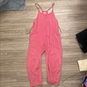 Pink Jumpsuit with Pockets